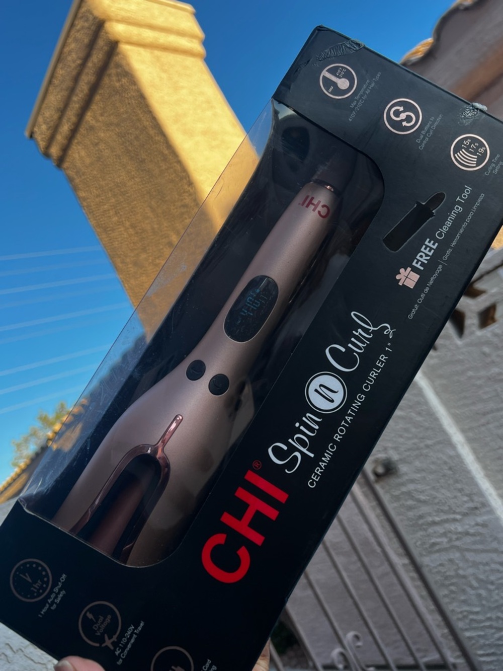 CHI Spin N Curl Ceramic Rotating Curler - Rose Gold